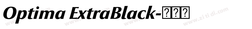 Optima ExtraBlack字体转换